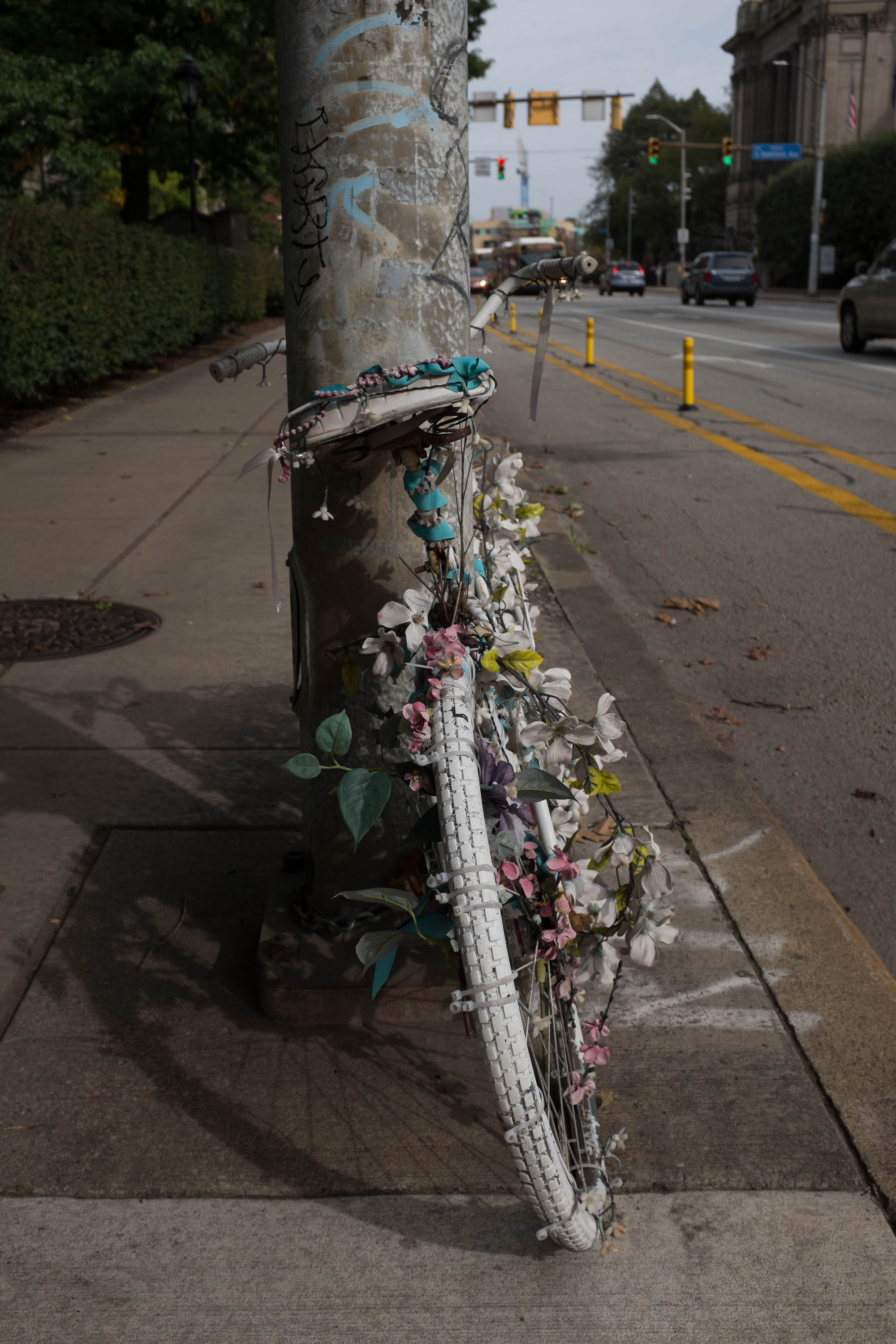 Ghost bikes are roadside memorials that are placed in locations where a cyclist has been killed or injured.