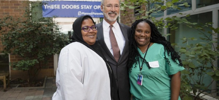 Gov. Tom Wolf tours Planned Parenthood’s Elizabeth Blackwell Health Center in Philadelphia.